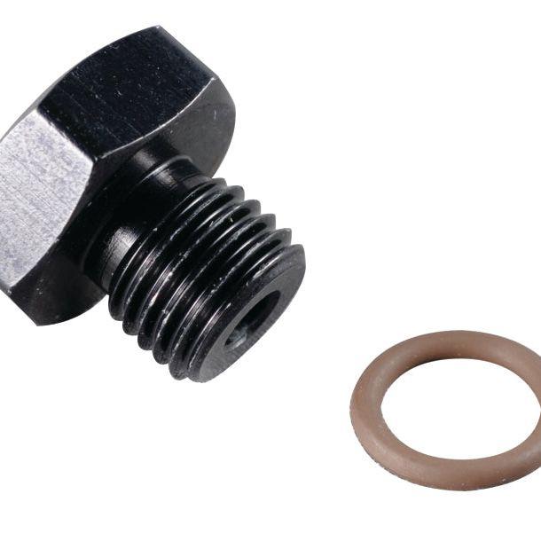 Fragola -8AN Port Plug 3/4-16 - Black-Fittings-Fragola-FRA481408-BL-SMINKpower Performance Parts