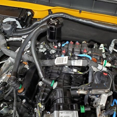 J&L 2021-2022 Ford Bronco 2.7L 3.0 Oil Separator Passenger Side- Black - SMINKpower Performance Parts JLT3073P-B J&L