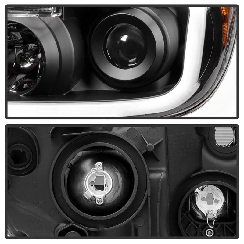 Xtune Toyota Tundra 07-13 LED Light Bar Projector Headlights Black PRO-JH-TTU07-LED-BK - SMINKpower Performance Parts SPY9027888 SPYDER