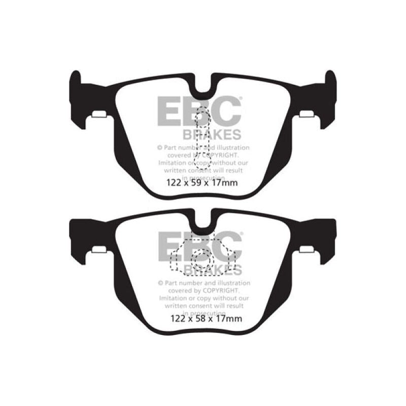 EBC 10-14 BMW X5 3.0 Turbo (35) Yellowstuff Rear Brake Pads-Brake Pads - Performance-EBC-EBCDP42009R-SMINKpower Performance Parts