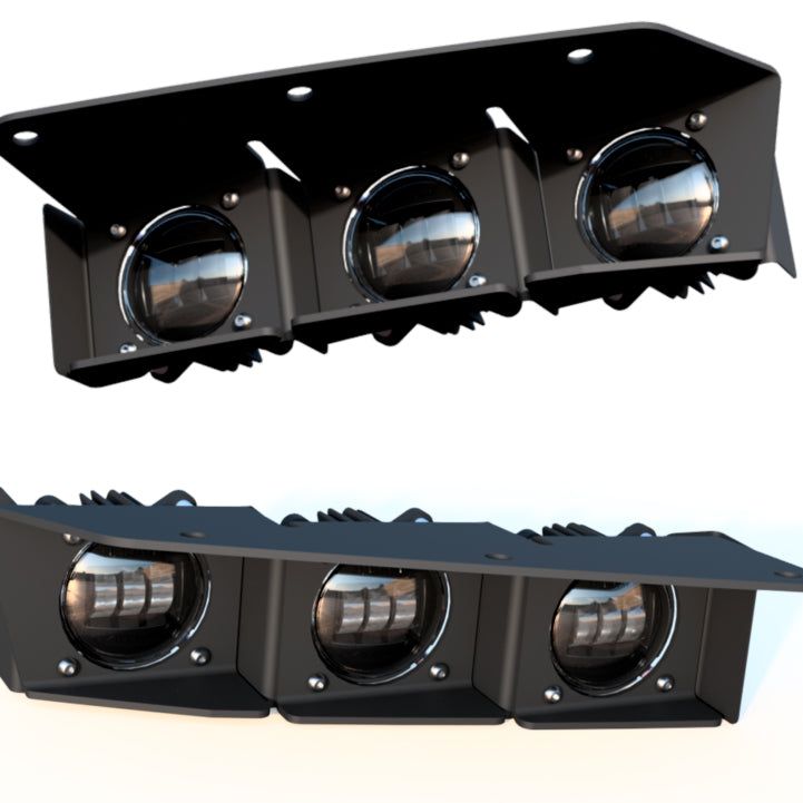 ORACLE Lighting 21-22 Ford Bronco Triple LED Fog Light Kit for Steel Bumper - Yellow - SMINKpower Performance Parts ORL5890-006 ORACLE Lighting