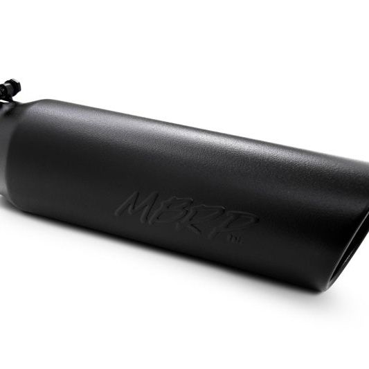 MBRP Universal 5in OD Angled Rolled End 4in Inlet 18in Lgth Black Finish Exhaust Tip-Tips-MBRP-MBRPT5124BLK-SMINKpower Performance Parts