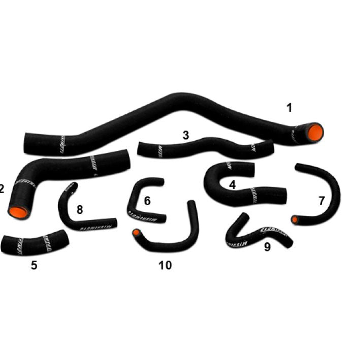 Mishimoto 88-91 Honda Civic Black Silicone Hose Kit-Hoses-Mishimoto-MISMMHOSE-CIV-88BK-SMINKpower Performance Parts