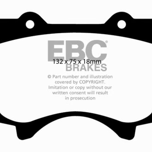 EBC 10+ Lexus GX460 4.6 Yellowstuff Front Brake Pads-Brake Pads - Performance-EBC-EBCDP41657R-SMINKpower Performance Parts