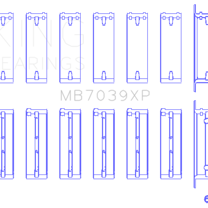 King BMW M20/M50 2.0L/2.5L/2.7L (Size STD) Performance Main Bearing Set - SMINKpower Performance Parts KINGMB7039XP King Engine Bearings
