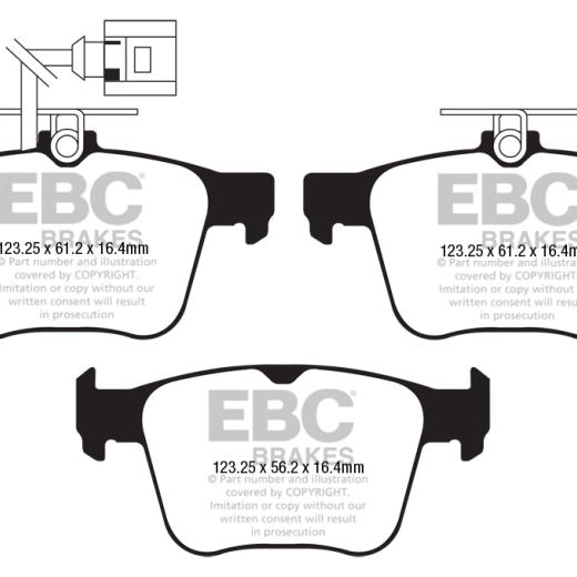 EBC 2018 Audi TT Quattro Redstuff Rear Brake Pads-Brake Pads - Performance-EBC-EBCDP32295C-SMINKpower Performance Parts