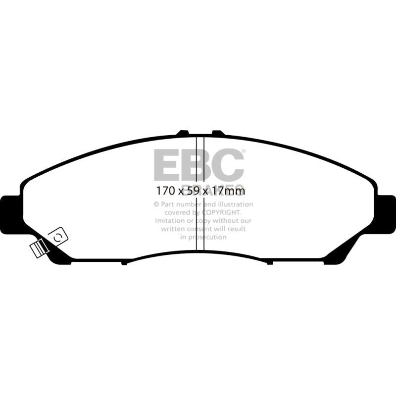 EBC 07-13 Acura MDX 3.7 Yellowstuff Front Brake Pads-Brake Pads - Performance-EBC-EBCDP41801R-SMINKpower Performance Parts