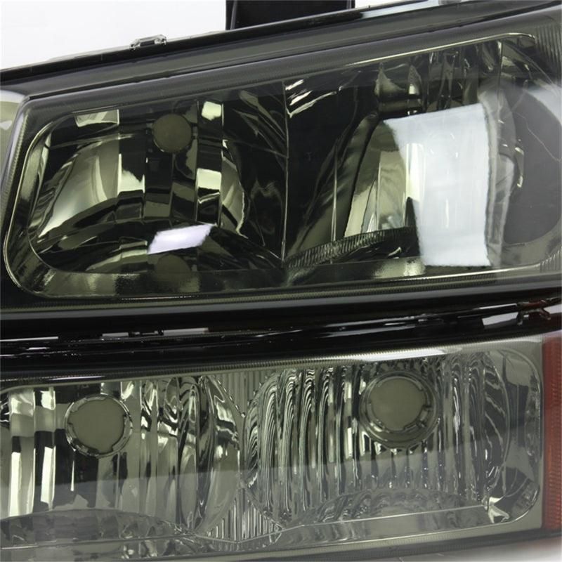 Xtune Chevy Silverado 2500HD 03-06 Crystal Headlights w/ Amber Lights Smoke HD-JH-CSIL03-AM-SM-SET - SMINKpower Performance Parts SPY5064523 SPYDER