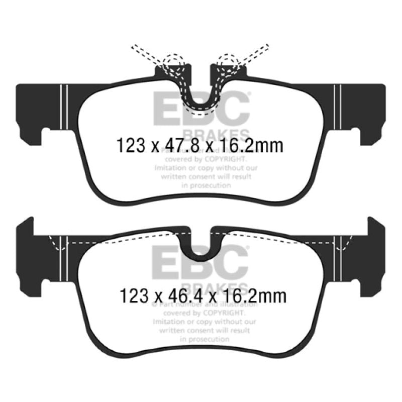 EBC 16-18 BMW X1 Yellowstuff Rear Brake Pads-Brake Pads - Performance-EBC-EBCDP42235R-SMINKpower Performance Parts