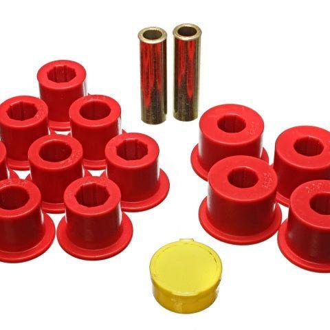 Energy Suspension 6/86-97 Nissan 720 & Hardbody Pickup 2WD Red Rear Leaf Spring Bushing Set-Bushing Kits-Energy Suspension-ENG7.2103R-SMINKpower Performance Parts