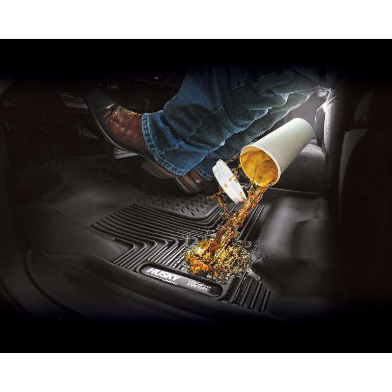 Husky Liners 11-12 Ford F250/350/450 Reg/Super/Crew Cab X-Act Contour Black Floor Liners (2nd Seat)-Floor Mats - Rubber-Husky Liners-HSL53401-SMINKpower Performance Parts