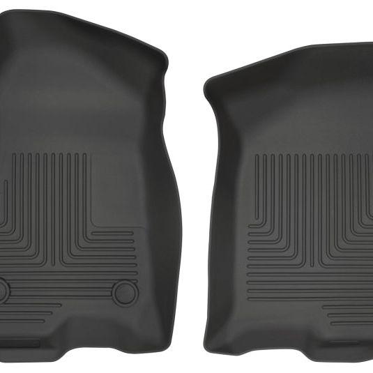 Husky Liners 2019 Chevrolet Silverado 1500 Crew Cab WeatherBeater Black Front Floor Liners-Floor Mats - Rubber-Husky Liners-HSL13211-SMINKpower Performance Parts