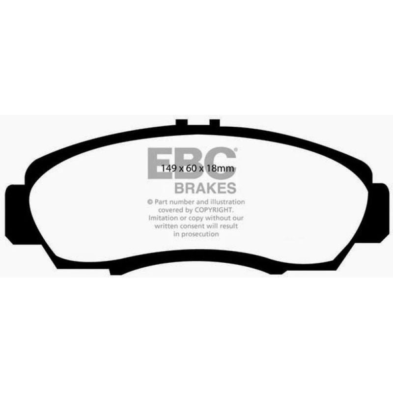 EBC 01-03 Acura CL 3.2 Greenstuff Front Brake Pads-Brake Pads - Performance-EBC-EBCDP21610-SMINKpower Performance Parts