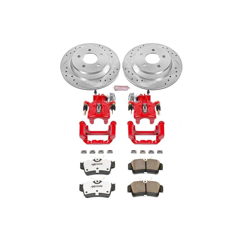Power Stop 94-99 Ford Mustang Rear Z26 Street Warrior Brake Kit w/Calipers - SMINKpower Performance Parts PSBKC1306A-26 PowerStop