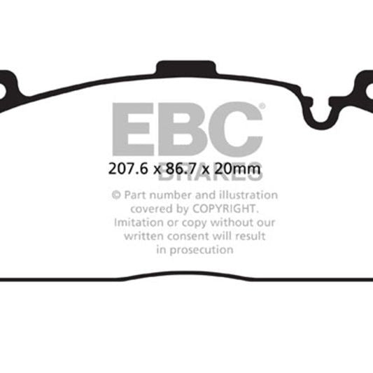 EBC 12+ BMW M5 4.4 Twin Turbo (F10) Yellowstuff Front Brake Pads-Brake Pads - Performance-EBC-EBCDP42148R-SMINKpower Performance Parts