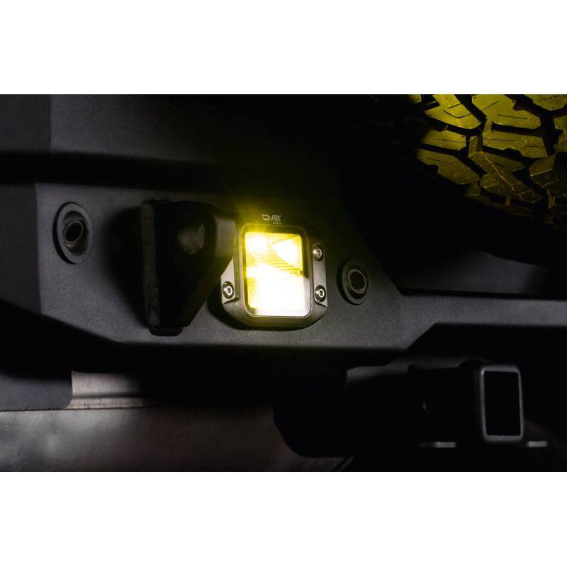 DV8 3-Inch Elite Series LED Amber Flush Mount Pod Light - SMINKpower Performance Parts DVEBE3FMW40W-A DV8 Offroad