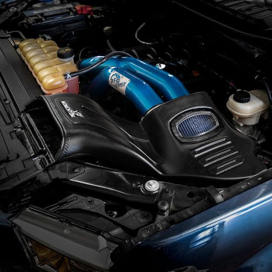 aFe Momentum XP Cold Air Intake System w/ Pro 5R Media Blue 15-19 Ford F-150 V8-5.0L - SMINKpower Performance Parts AFE50-30024RL aFe