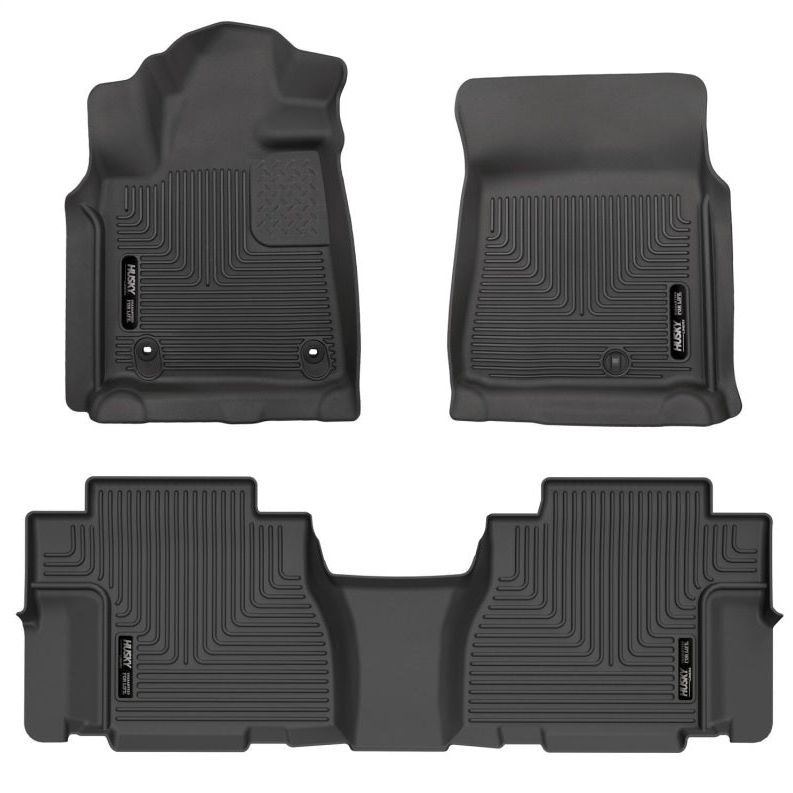 Husky Liners 12-22 Toyota Sequoia Weatherbeater Front & 2nd Seat Floor Liners - Black - SMINKpower Performance Parts HSL95101 Husky Liners