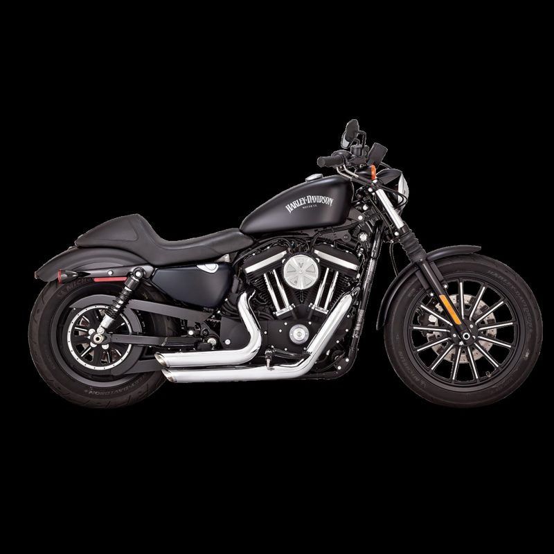 Vance & Hines HD Sportster 14-22 Shortshots Stag Chrome Full System Exhaust - SMINKpower Performance Parts VAH17329 Vance and Hines