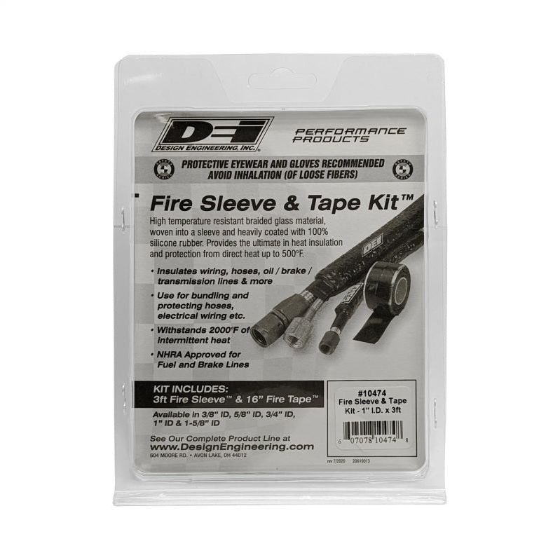 DEI Fire Sleeve and Tape Kit 1in I.D. x 3ft - SMINKpower Performance Parts DEI10474 DEI