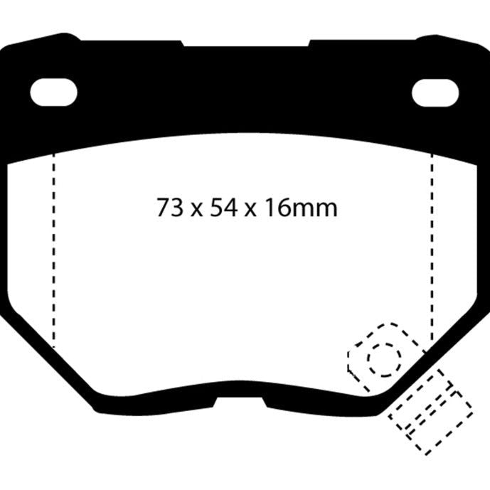 EBC 89-95 Nissan Skyline (R32) 2.6 Twin Turbo GT-R Redstuff Rear Brake Pads-Brake Pads - Performance-EBC-EBCDP3826C-SMINKpower Performance Parts