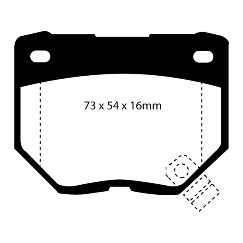 EBC 89-95 Nissan Skyline (R32) 2.6 Twin Turbo GT-R Yellowstuff Rear Brake Pads-Brake Pads - Performance-EBC-EBCDP4826R-SMINKpower Performance Parts