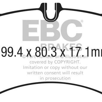 EBC 2016+ Porsche Boxster 718 (Iron Rotors Only) 2.5L Turbo Yellowstuff Front Brake Pads-Brake Pads - Performance-EBC-EBCDP42307R-SMINKpower Performance Parts