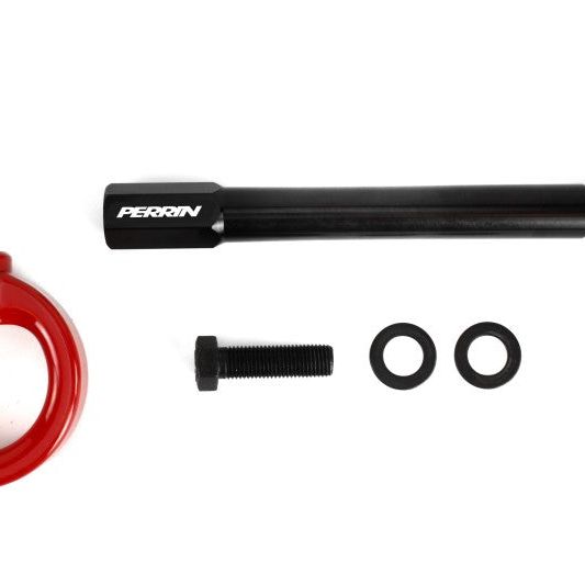 Perrin 08-14 Subaru WRX/STI Tow Hook Kit (Front) - Red-Tow Hooks-Perrin Performance-PERPSP-BDY-231RD-SMINKpower Performance Parts