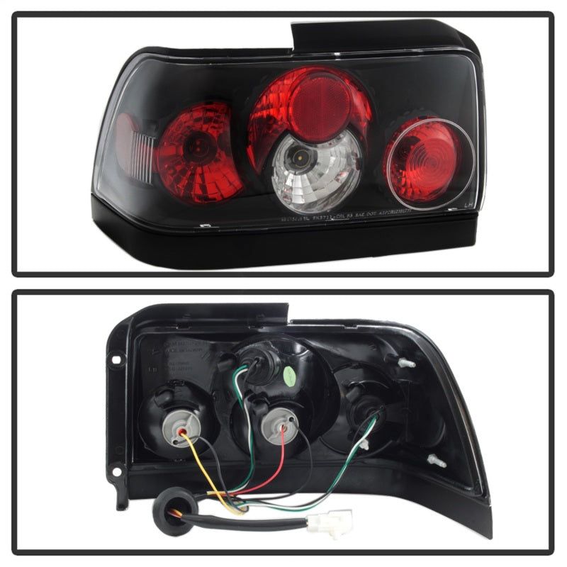 Spyder Toyota Corolla 93-97 Euro Style Tail Lights Black ALT-YD-TC93-BK-Tail Lights-SPYDER-SPY5007407-SMINKpower Performance Parts