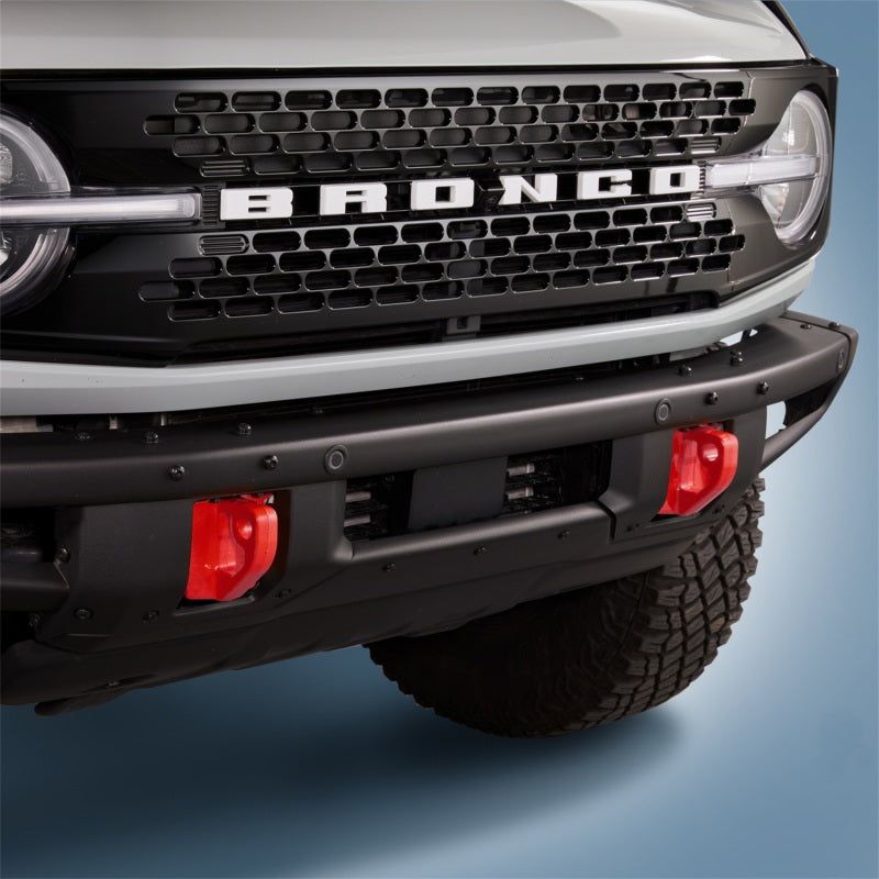 Ford Racing 2021+ Bronco Front Bumper Tow Hooks - Red (Pair) - SMINKpower Performance Parts FRPM-18954-BR Ford Racing