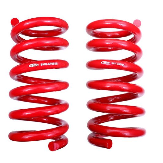 BMR 18-20 S550 Mustang GT MagneRide/15-20 GT350 Lowering Spring Set of Rear only - Red - SMINKpower Performance Parts BMRSPH767R BMR Suspension