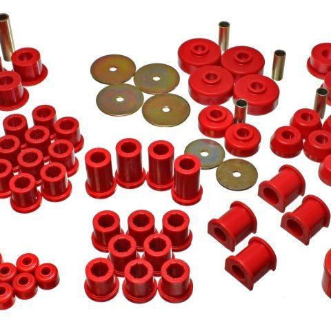 Energy Suspension 79-85 Toyota 4WD Pickup (Except T-100 & Tundra) Red Hyper-Flex Master Bushing Set-Bushing Kits-Energy Suspension-ENG8.18102R-SMINKpower Performance Parts