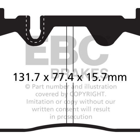 EBC 12+ Audi Q5 2.0 Turbo (Brembo) Redstuff Front Brake Pads-Brake Pads - Performance-EBC-EBCDP32168C-SMINKpower Performance Parts