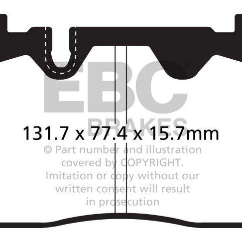 EBC 12+ Audi Q5 2.0 Turbo (Brembo) Yellowstuff Front Brake Pads-Brake Pads - Performance-EBC-EBCDP42168R-SMINKpower Performance Parts