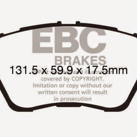 EBC 13+ Ford Fiesta 1.6 Turbo ST Redstuff Front Brake Pads-Brake Pads - Performance-EBC-EBCDP32149C-SMINKpower Performance Parts