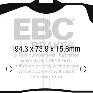 EBC 18-19 Audi S4 / S5 Redstuff Ceramic Low Dust Front Brake Pads-Brake Pads - Performance-EBC-EBCDP32277C-SMINKpower Performance Parts