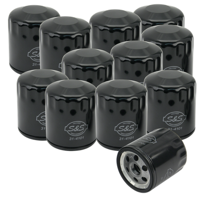 S&S Cycle Sportster/Evolution Models Black Oil Filters - 12 Pack - SMINKpower Performance Parts SSC310-0239 S&S Cycle