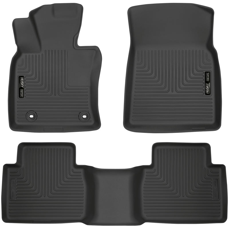 Husky Liners 2018 Toyota Camry Weatherbeater Black Front & 2nd Seat Floor Liners-Floor Mats - Rubber-Husky Liners-HSL95731-SMINKpower Performance Parts