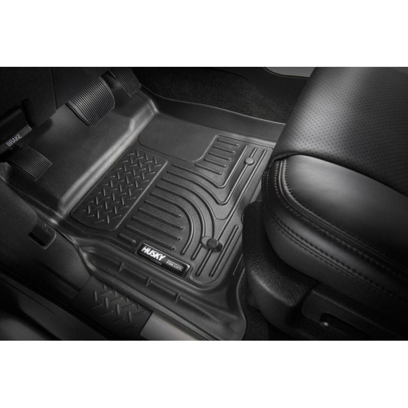 Husky Liners 07-11 Toyota Camry (All) WeatherBeater Combo Gray Floor Liners (One Piece for 2nd Row)-Floor Mats - Rubber-Husky Liners-HSL98512-SMINKpower Performance Parts