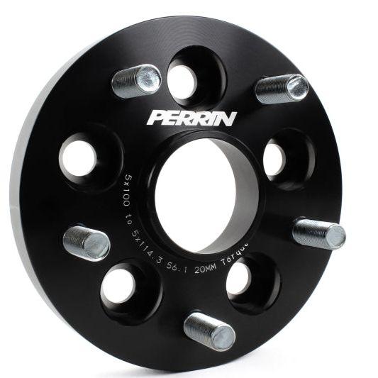 Perrin Wheel Adapter 20mm Bolt-On Type 5x100 to 5x114.3 w/ 56mm Hub (Set of 2)-Wheel Spacers & Adapters-Perrin Performance-PERPSP-WHL-220BK-SMINKpower Performance Parts