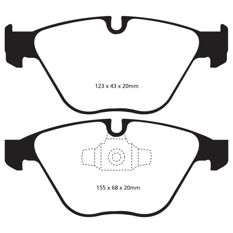 EBC 13+ BMW X1 2.0 Turbo (28i) Redstuff Front Brake Pads-Brake Pads - Performance-EBC-EBCDP31512C-SMINKpower Performance Parts