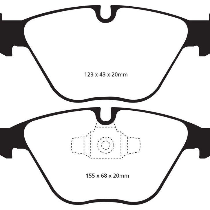 EBC 13+ BMW X1 2.0 Turbo (28i) Yellowstuff Front Brake Pads-Brake Pads - Performance-EBC-EBCDP41512R-SMINKpower Performance Parts