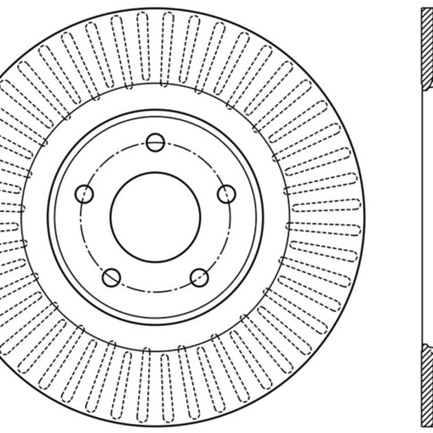 StopTech 13-15 Nissan Pathfinder Slotted Front Left Rotor-Brake Rotors - Slotted-Stoptech-STO126.42120SL-SMINKpower Performance Parts