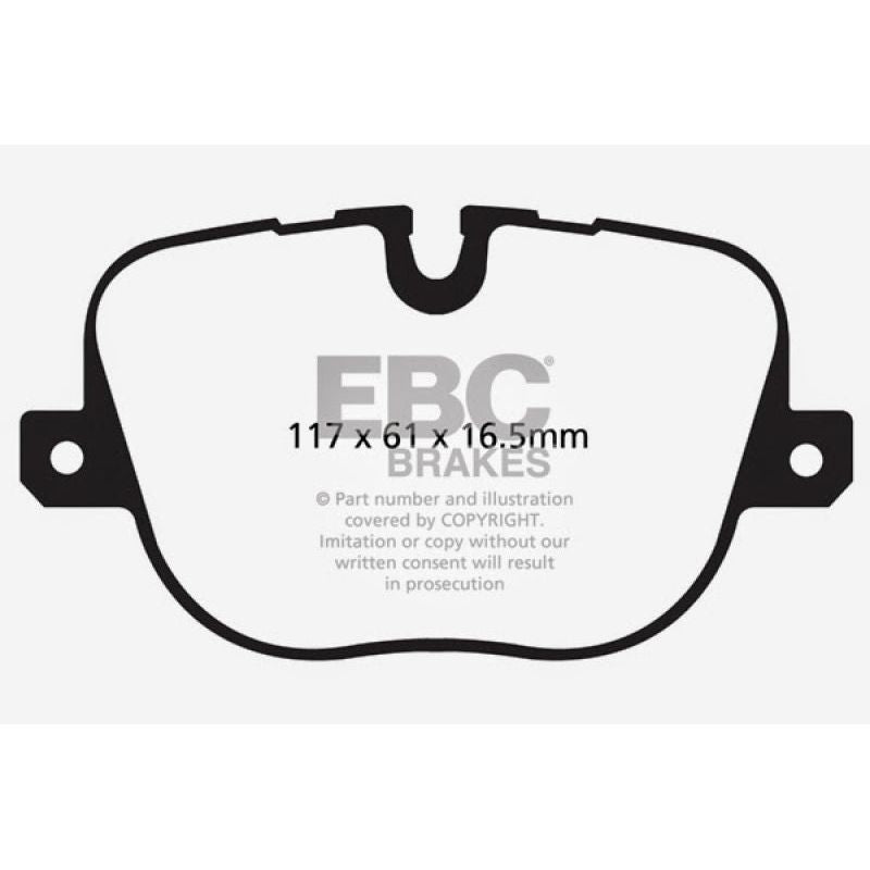 EBC 10-12 Land Rover Range Rover 5.0 Supercharged Greenstuff Rear Brake Pads-Brake Pads - Performance-EBC-EBCDP62068-SMINKpower Performance Parts