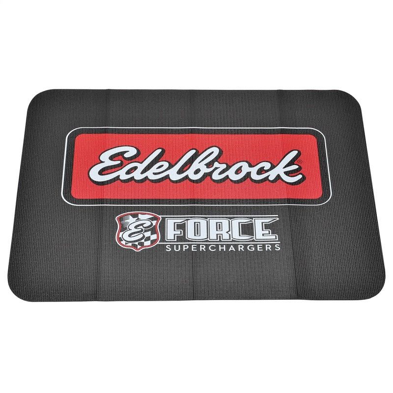 Edelbrock Racing Fender Cover - PVC Foam Mat - 2 Color Printed Edelbrock Racing Logo-Hardware Kits - Other-Edelbrock-EDE2324-SMINKpower Performance Parts