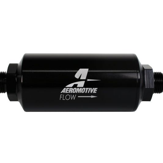 Aeromotive In-Line Filter - (AN -08 Male) 100 Micron Stainless Steel Element-Fuel Filters-Aeromotive-AER12379-SMINKpower Performance Parts