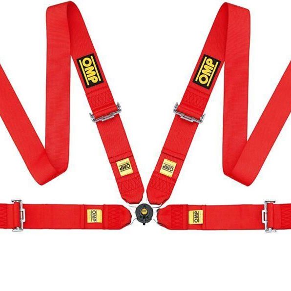 OMP Safety Harness First 3In 4 Points Red Fia 8854/98-Seat Belts & Harnesses-OMP-OMPDA0-0801-B01-061-SMINKpower Performance Parts