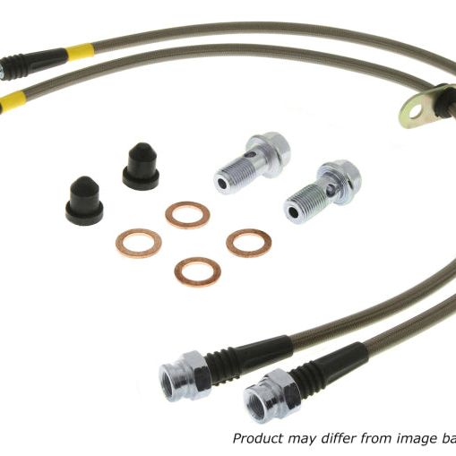 StopTech 06-09 Chevy Trailblazer Stainless Steel Front Brake Lines-Brake Line Kits-Stoptech-STO950.62013-SMINKpower Performance Parts
