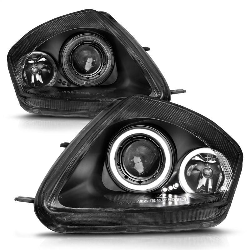 ANZO 2000-2005 Mitsubishi Eclipse Projector Headlights w/ Halo Black - SMINKpower Performance Parts ANZ121332 ANZO