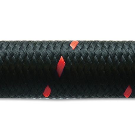 Vibrant -12 AN Two-Tone Black/Red Nylon Braided Flex Hose (5 foot roll)-Hoses-Vibrant-VIB11992R-SMINKpower Performance Parts